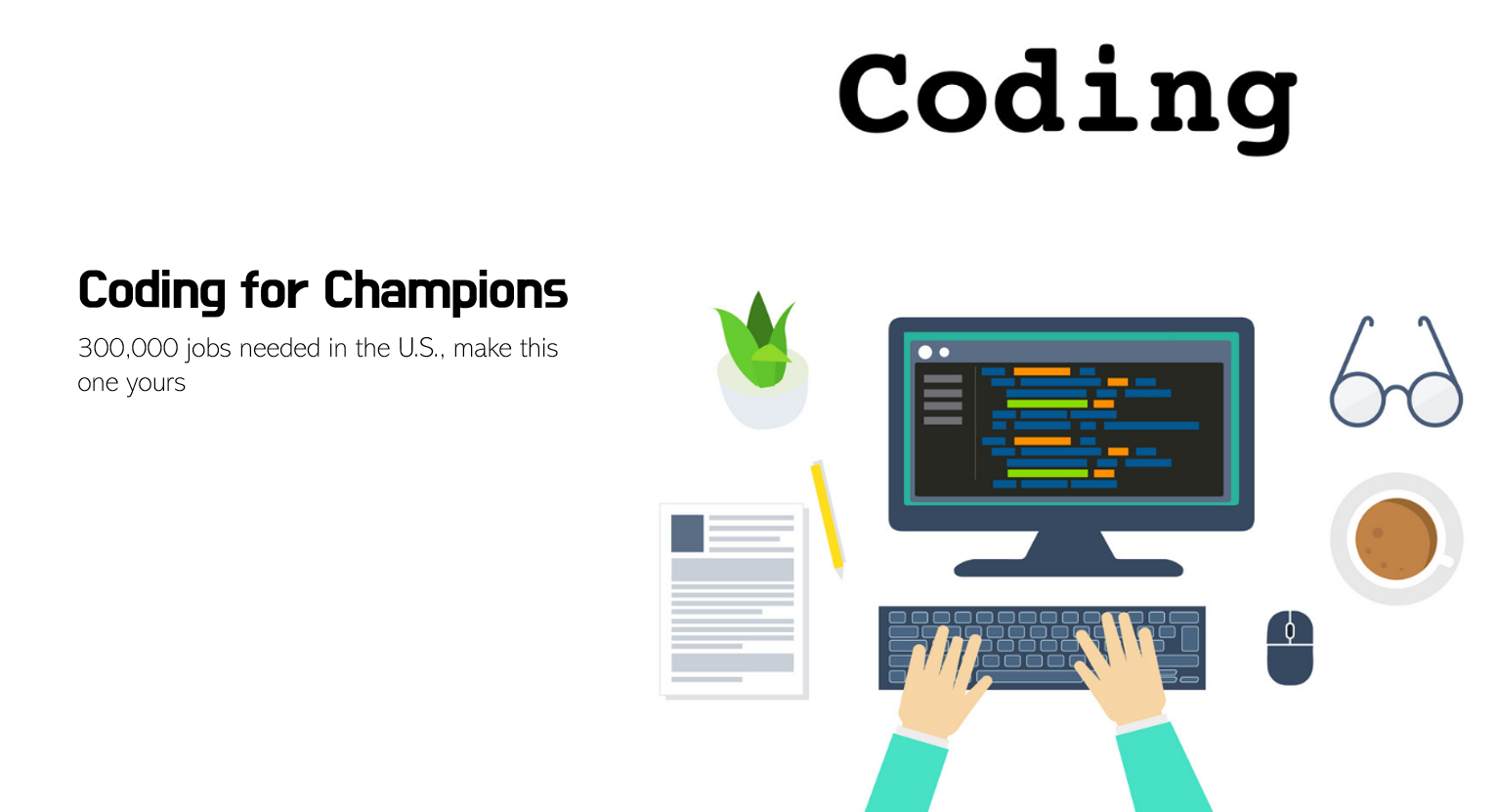 illustrated picture of coding